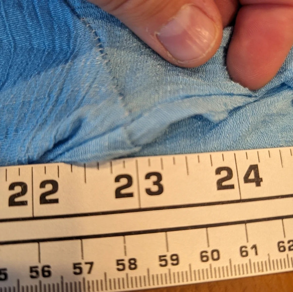 Ekouaer Lightweight Blue Textured V  Neck Cover Up Ruffled Sleeve Women Large - Picture 8 of 8